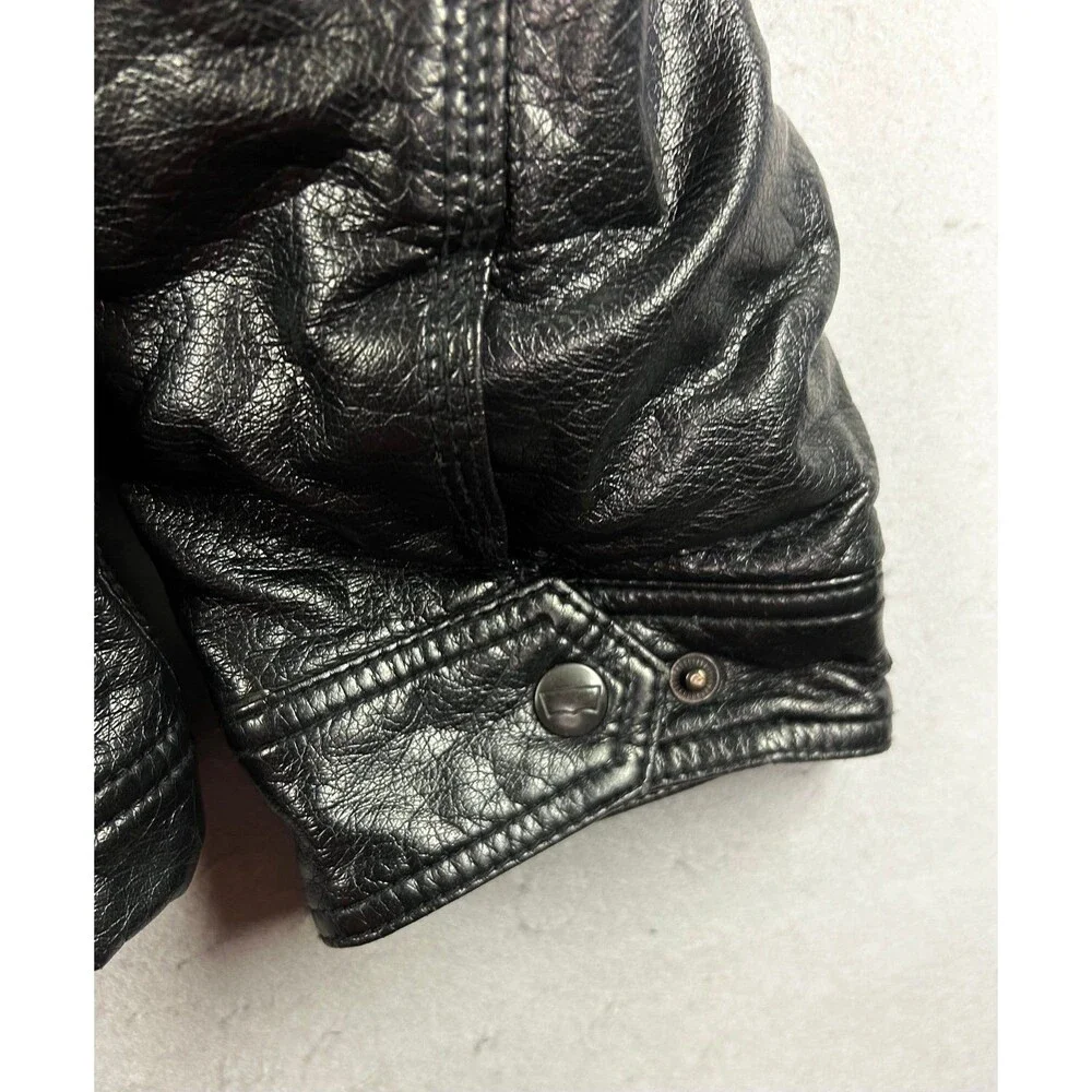 Levi's Men’s Medium Faux Leather Outer Shell Motorcycle Jackets Black